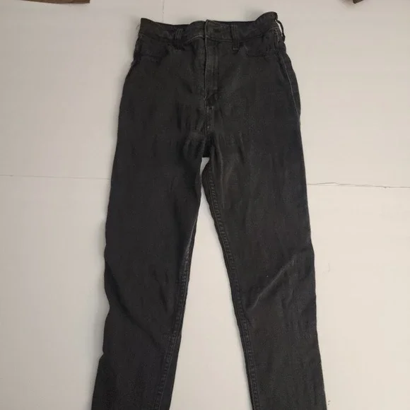 D22  Hollister‎ Womens Ultra High Rise Jean Legging Black Wash Size 25W 30L - Picture 2 of 9